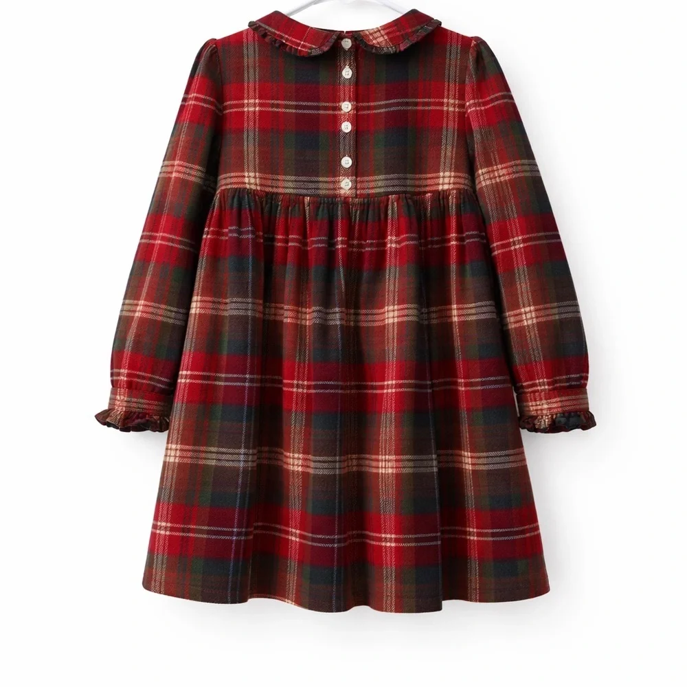 Ralph Lauren Girls Plaid Dress Bundle Size 4T Red Green Tartan Holiday Cotton - Picture 8 of 10